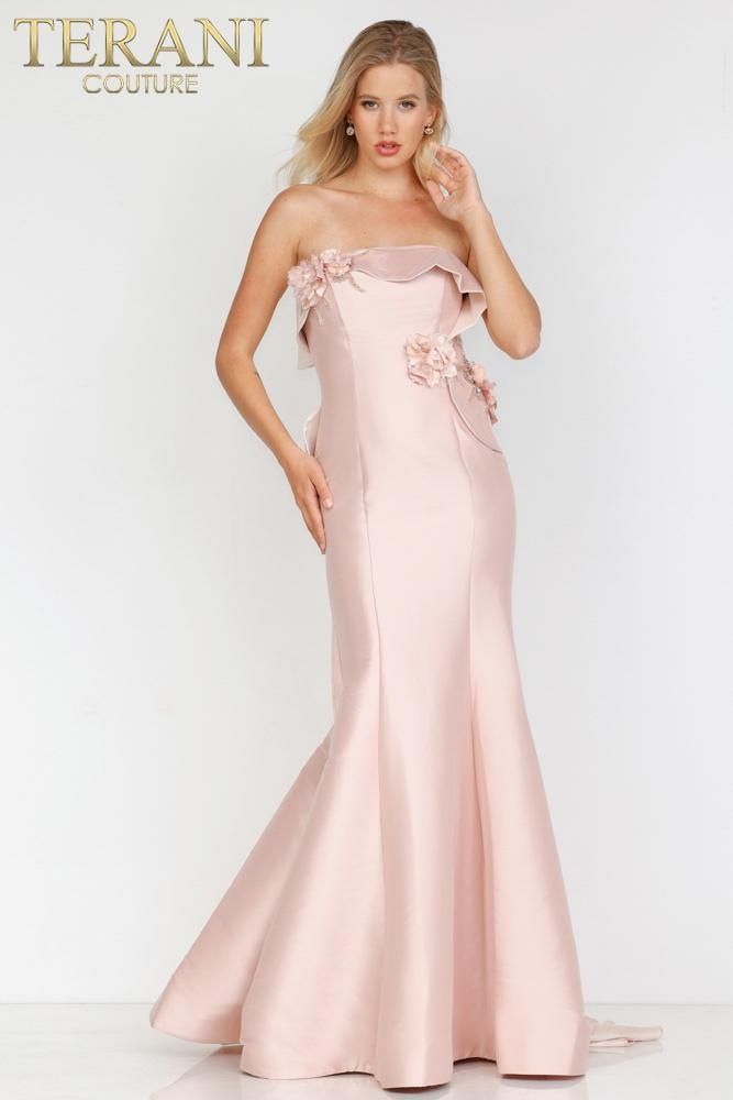 Style 231E0308 Terani Couture Size 10 Pageant Pink Mermaid Dress on Queenly