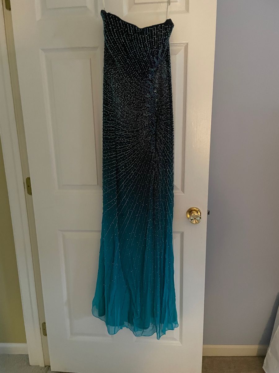 Size 14 Prom Strapless Multicolor Floor Length Maxi on Queenly