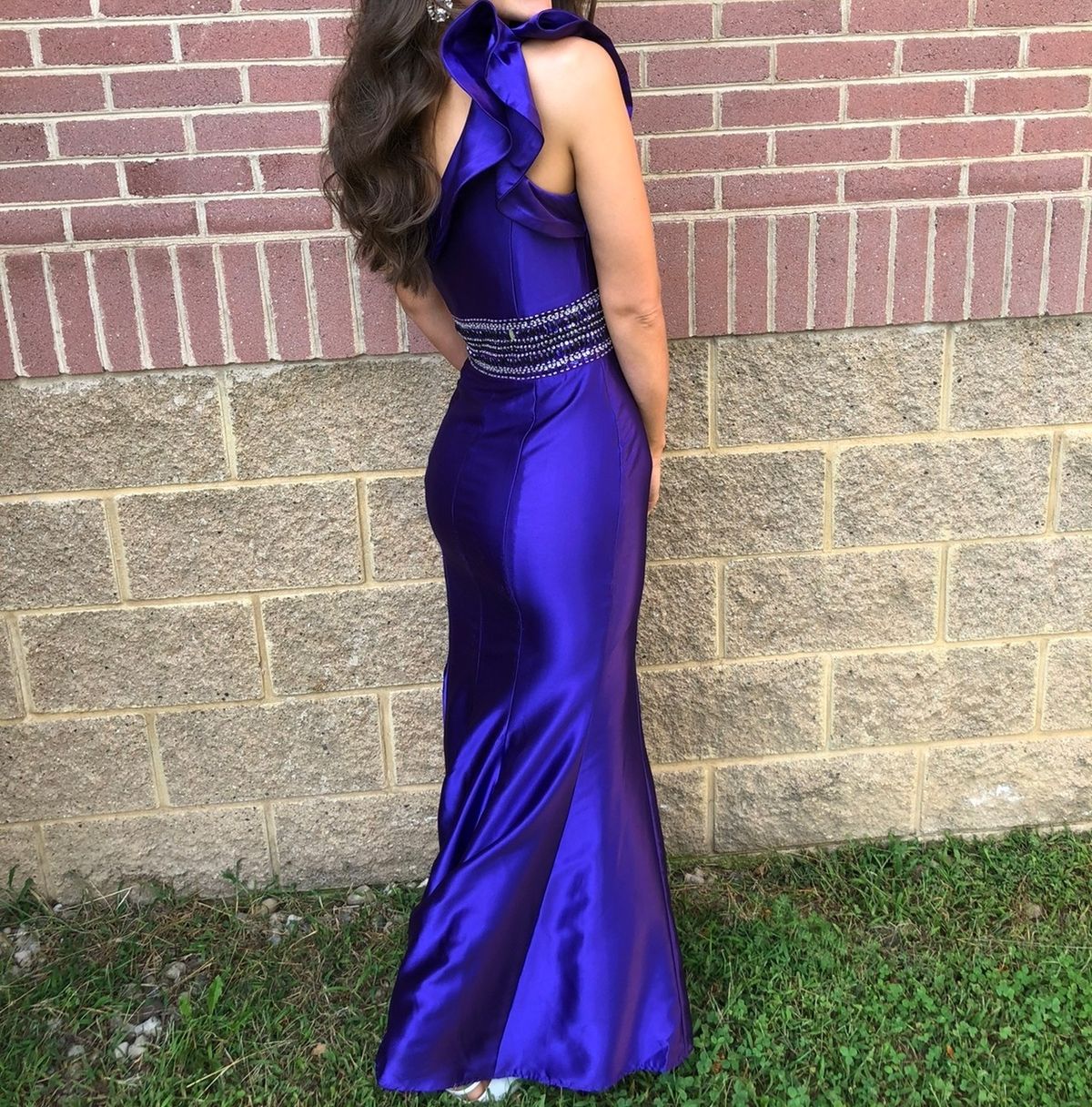 Clarisse Size 6 Prom One Shoulder Purple Mermaid Dress on Queenly
