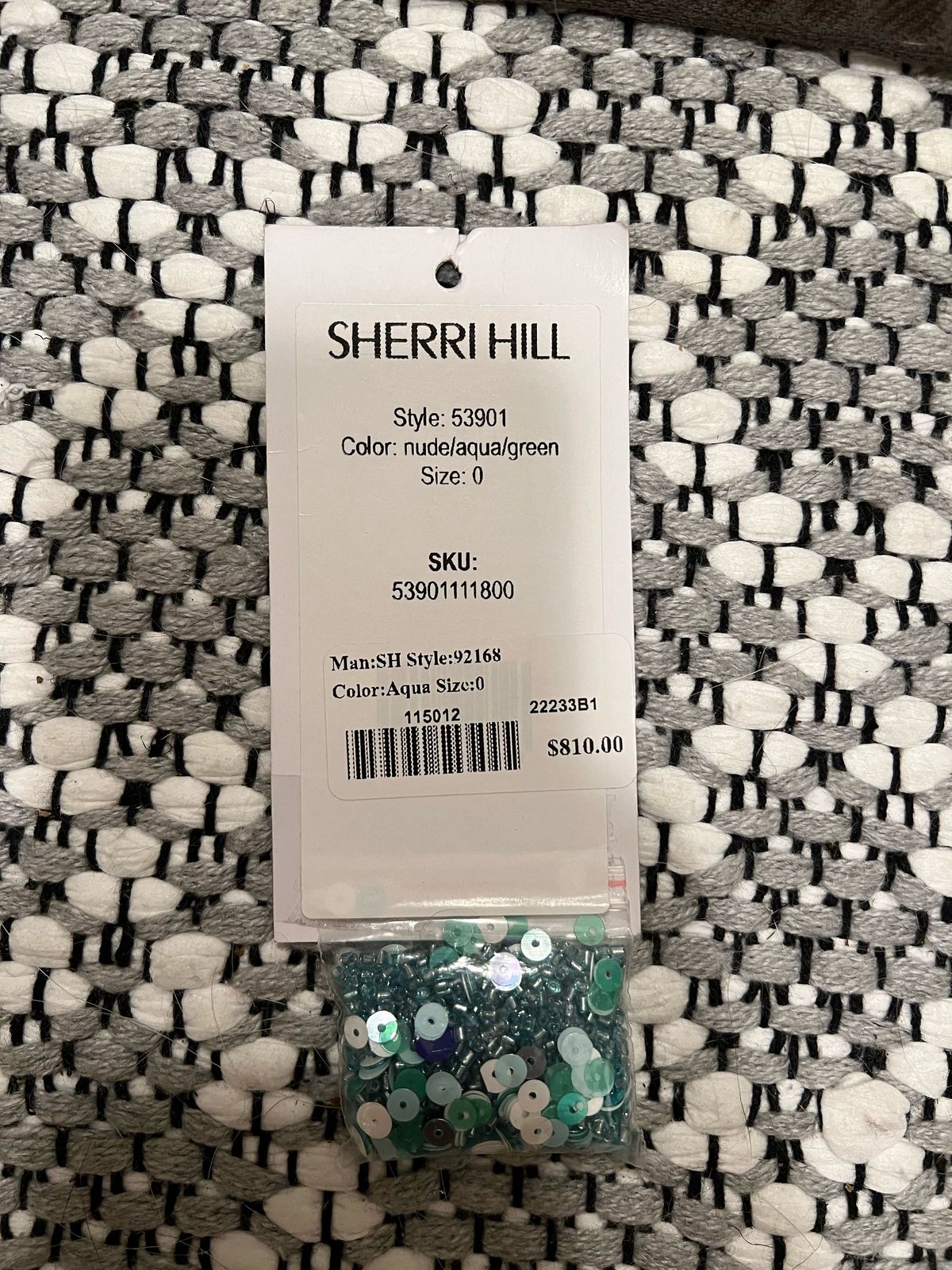 Sherri Hill Size 0 Prom Long Sleeve Multicolor Mermaid Dress on Queenly