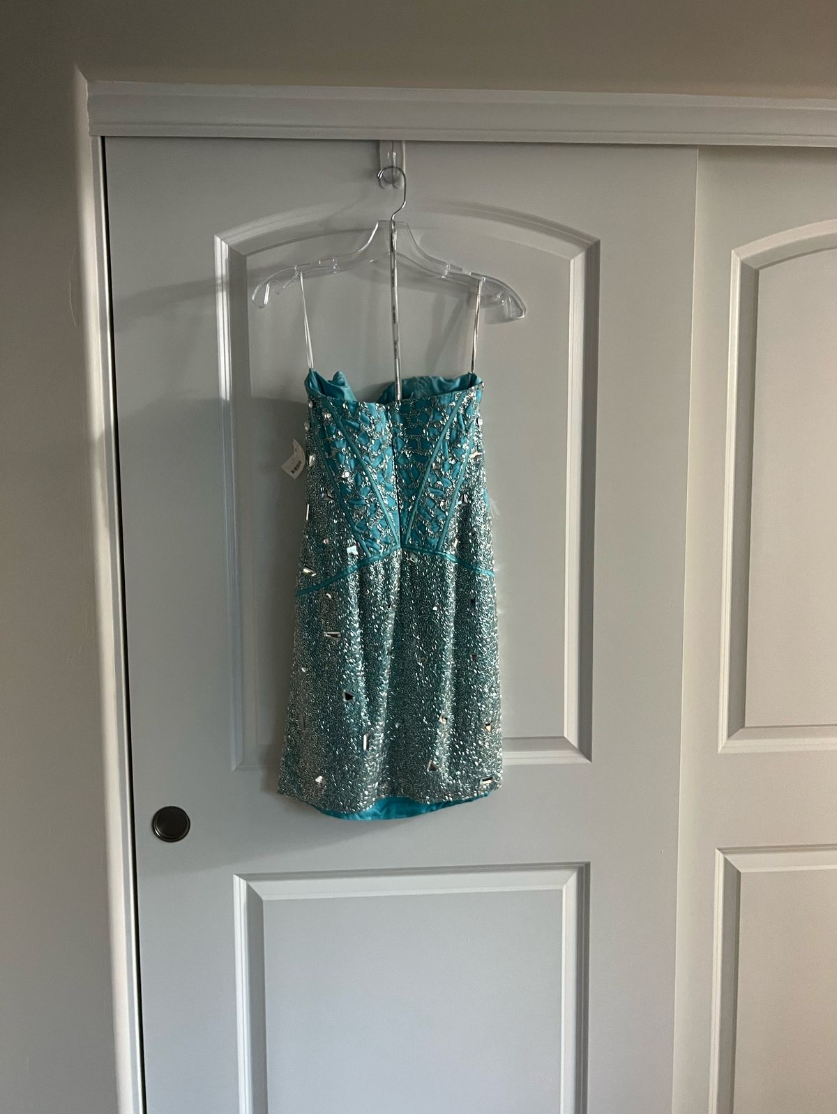 Sherri Hill Size 6 Homecoming Blue Cocktail Dress on Queenly