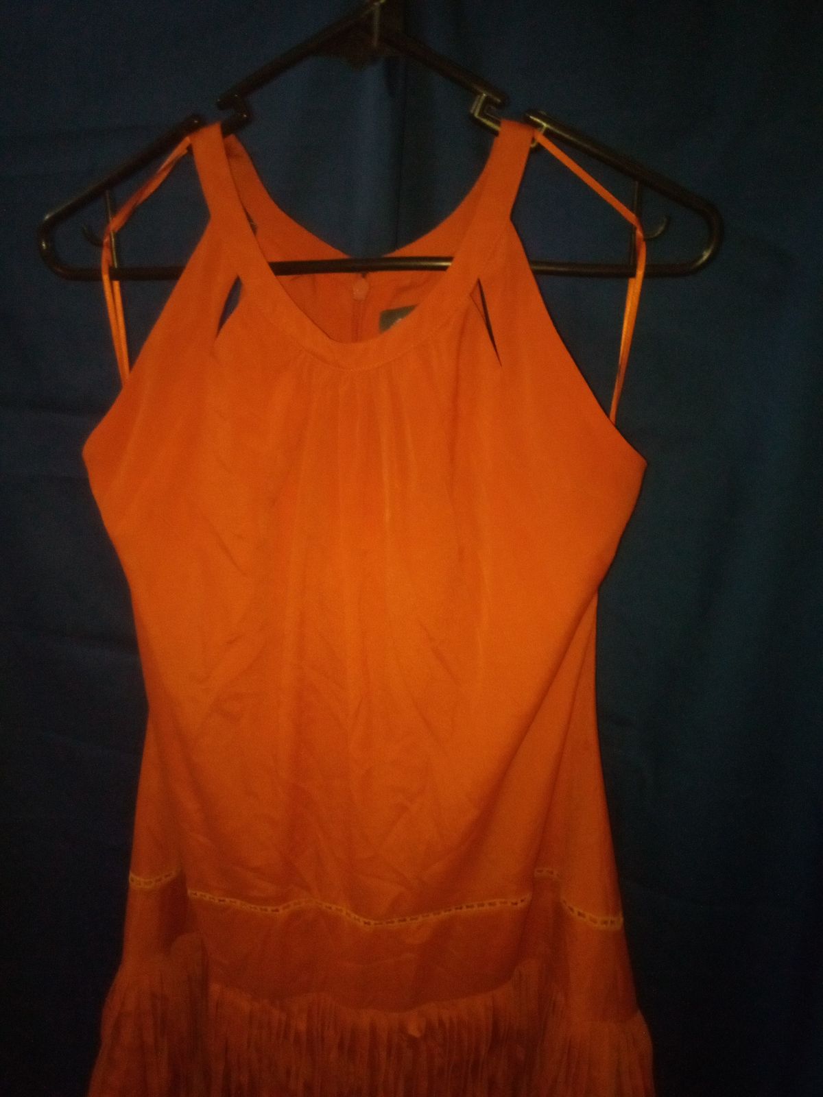 Vince Camuto Size 4 Halter Orange Cocktail Dress on Queenly