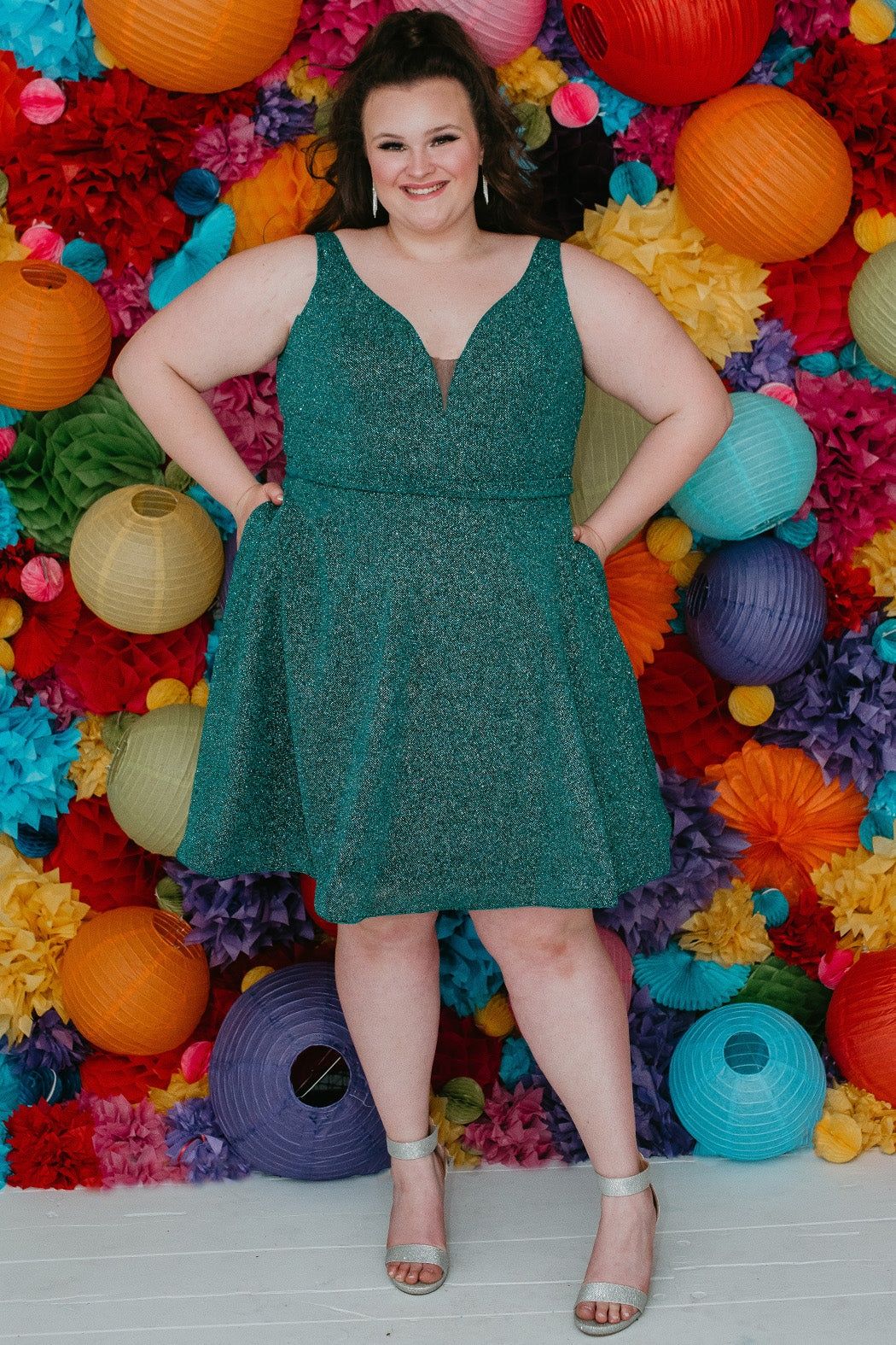 Style SC8120 Sydney's Closet Plus Size 18 Prom Green Cocktail Dress on Queenly