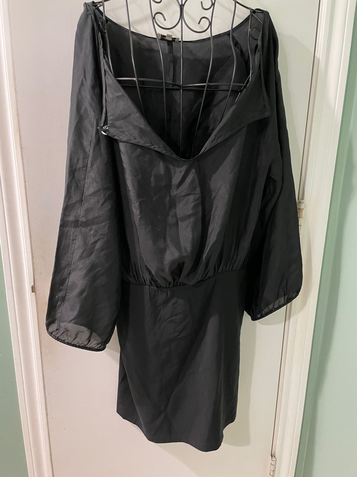 Emporio Armani Size 8 Satin Black Cocktail Dress on Queenly