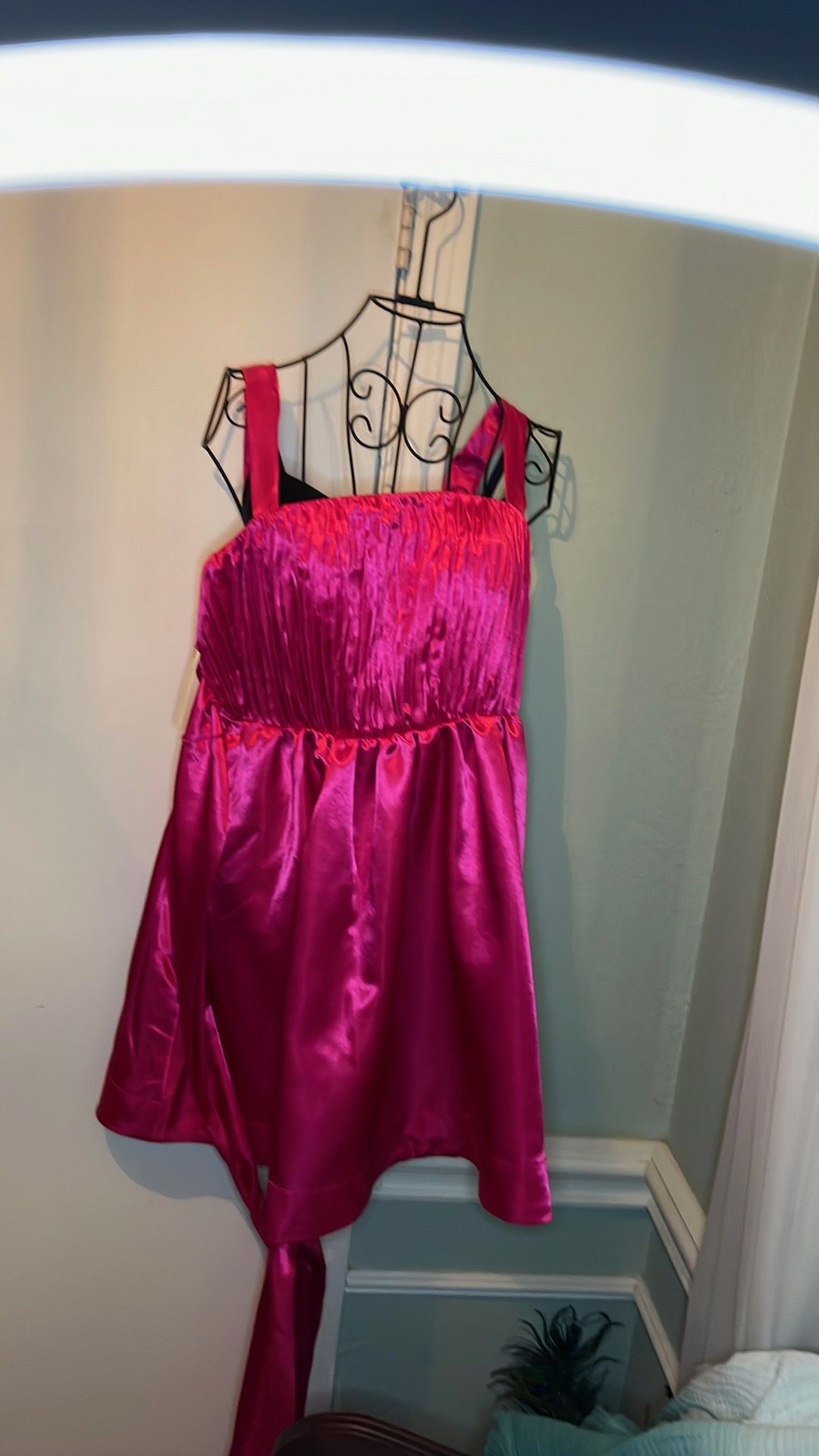 Anthropologie Size 8 Satin Pink Cocktail Dress on Queenly
