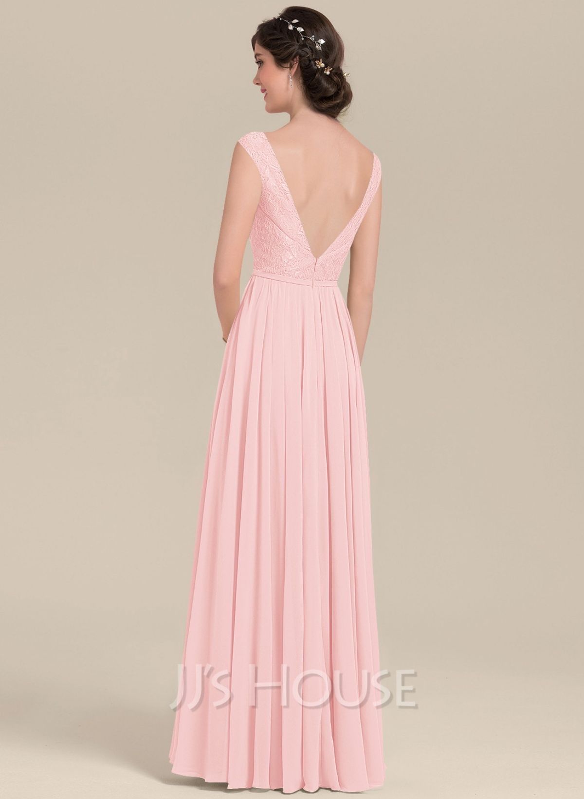 Size 8 Bridesmaid Pink Floor Length Maxi on Queenly