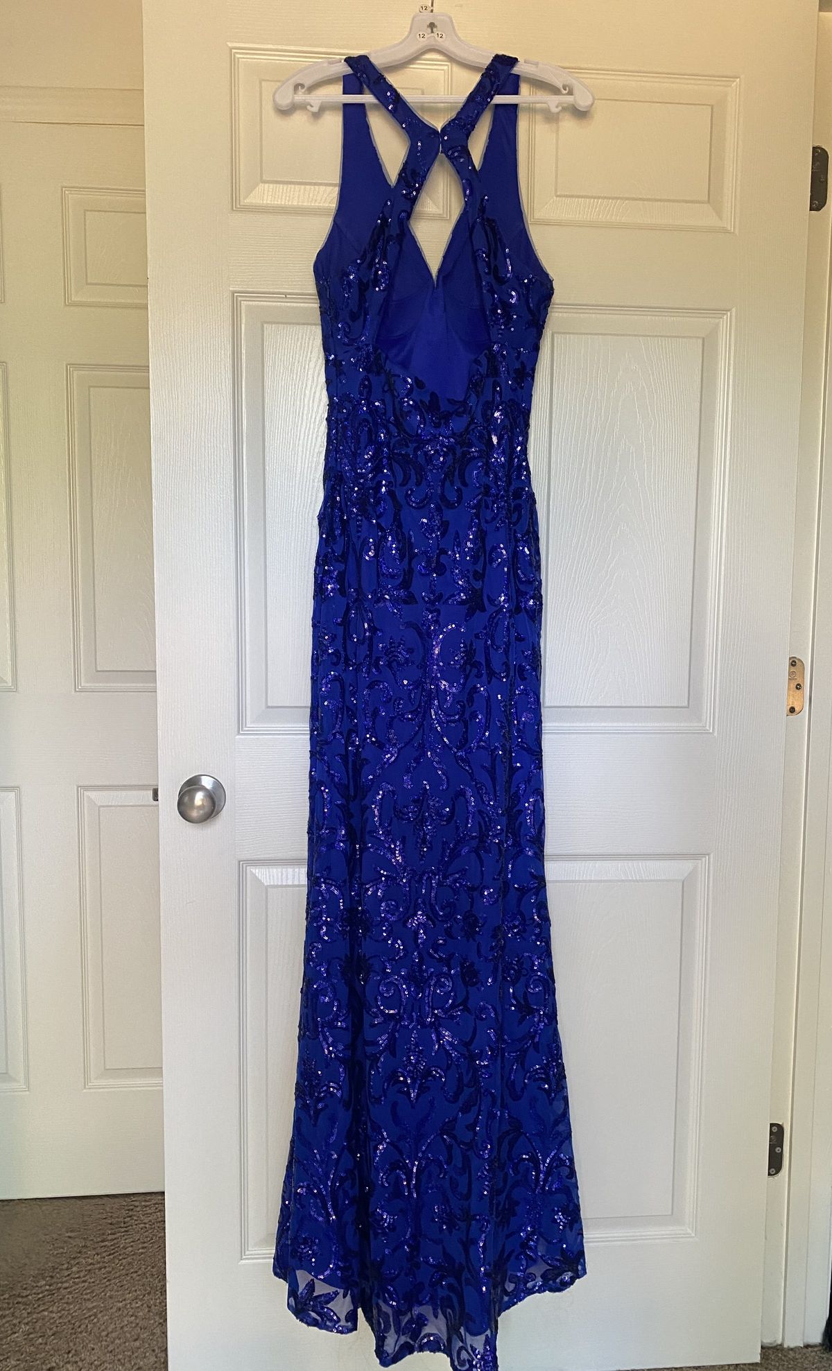 Colors Size 12 Prom Blue Mermaid Dress on Queenly