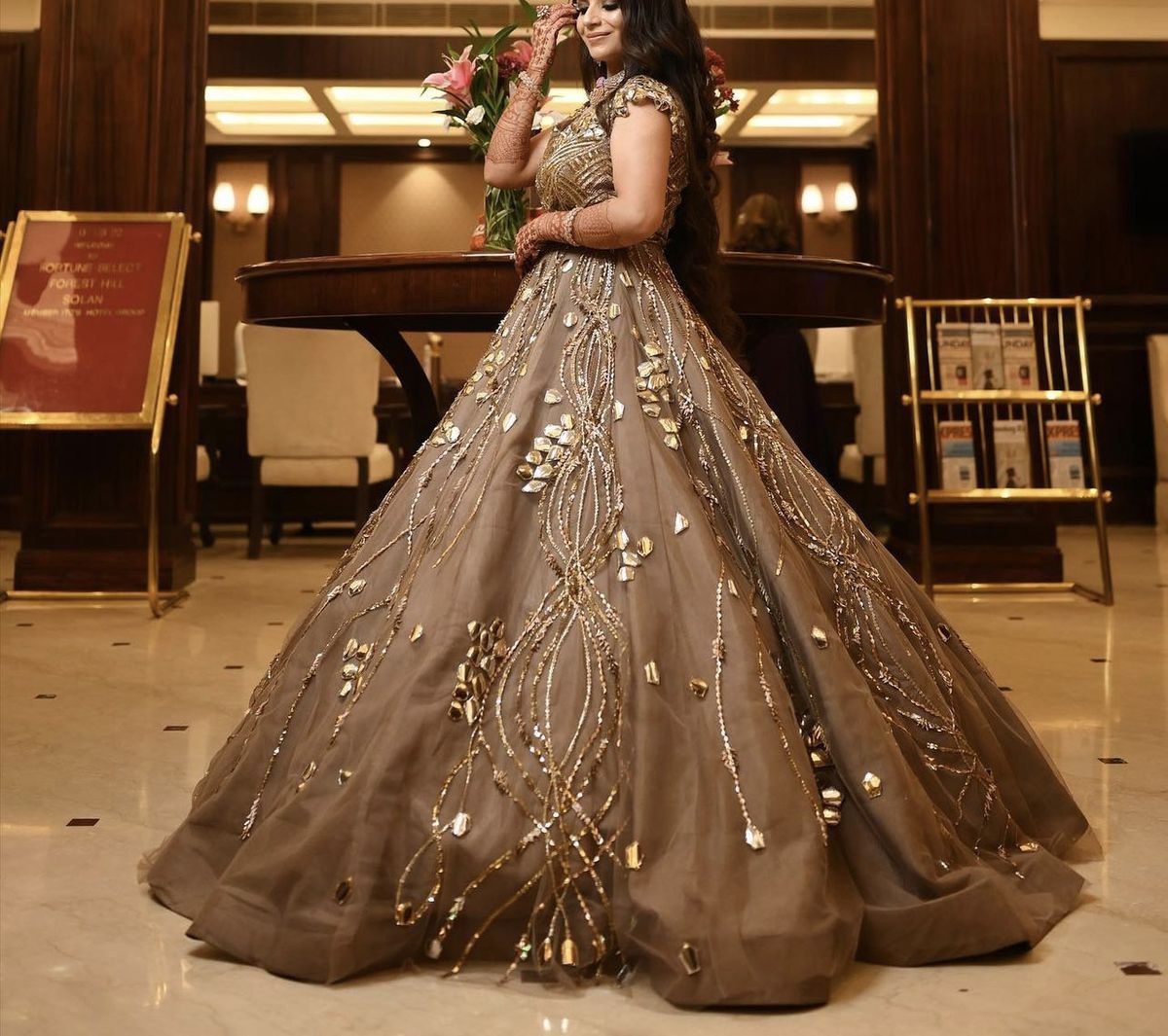 Size 2 Gold Ball Gown on Queenly