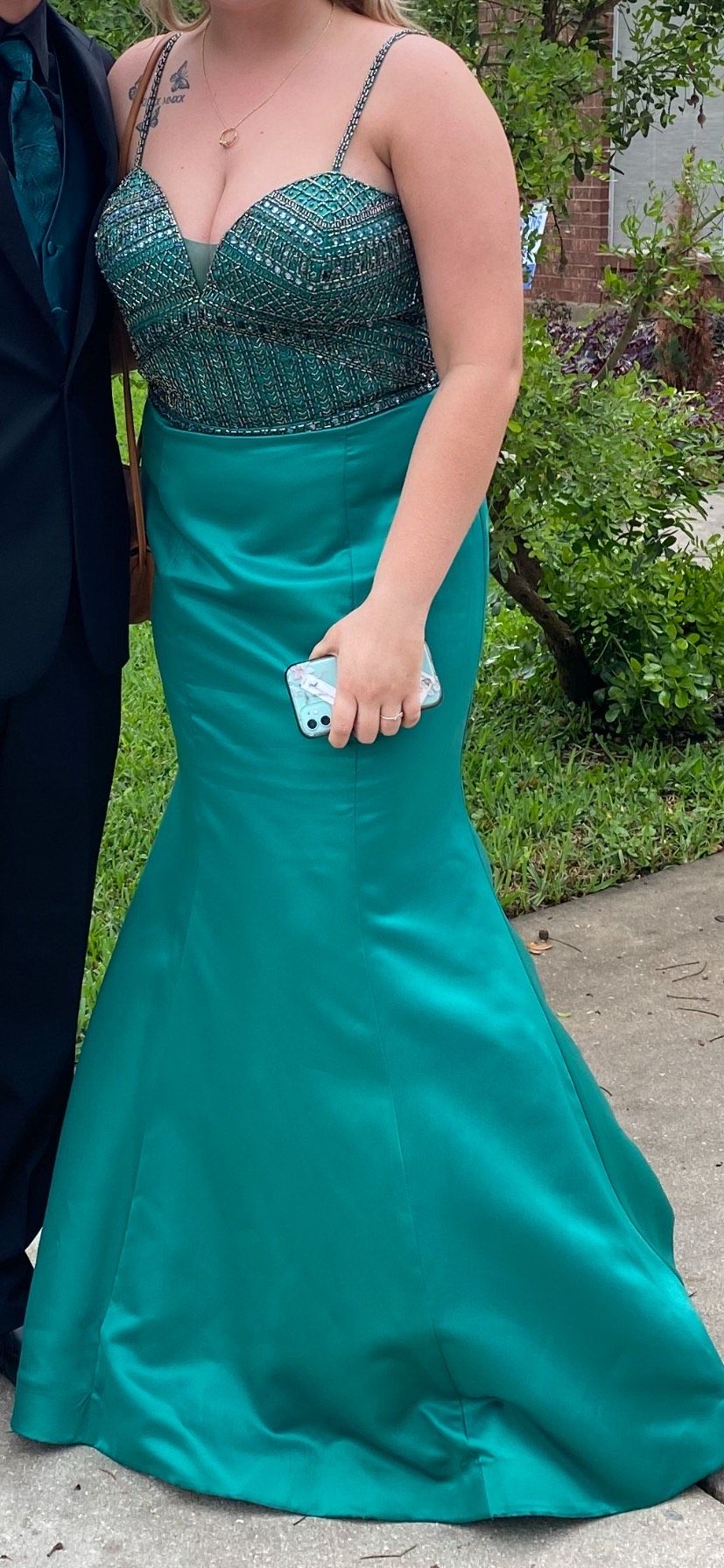 Rachel Allan Plus Size 16 Prom Green Mermaid Dress on Queenly