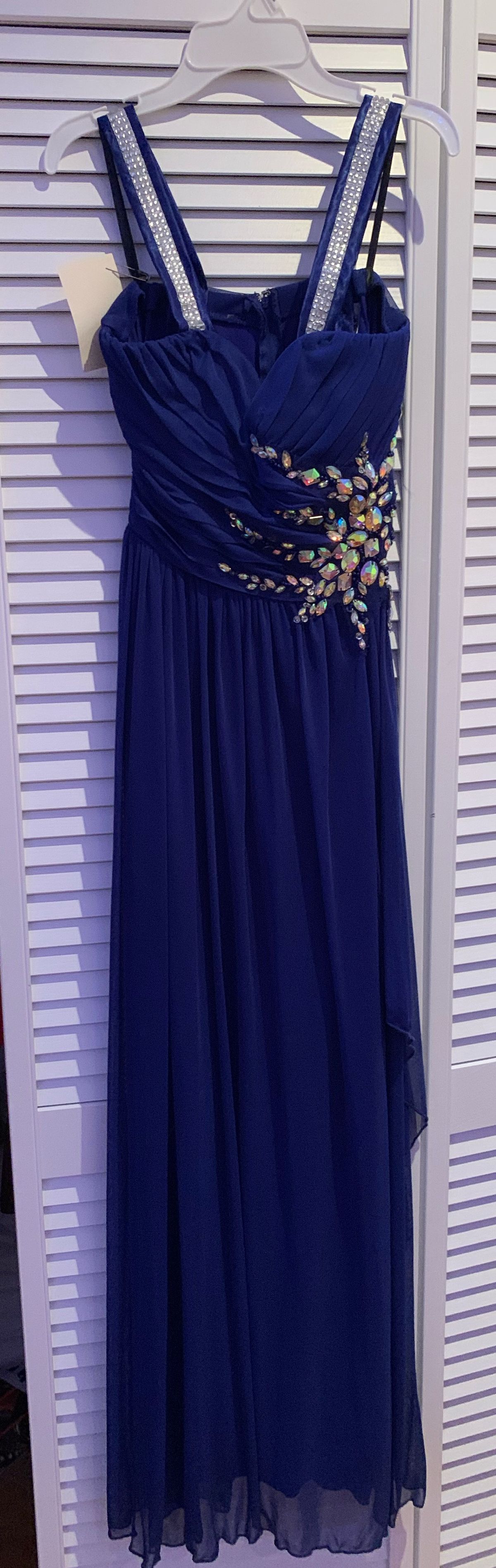 Dressed by Deb Size 8 Prom Blue Floor Length Maxi on Queenly