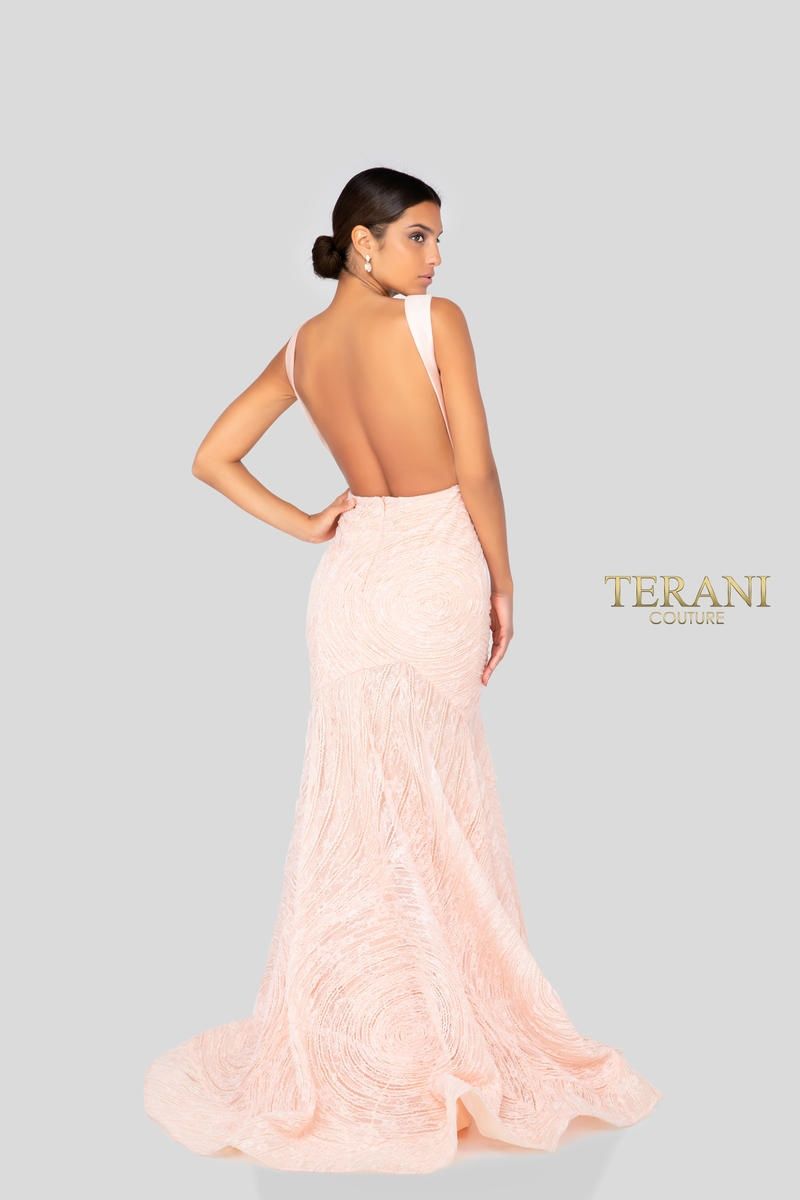 Style 1911P8158 Terani Couture Size 6 Prom Pink Mermaid Dress on Queenly