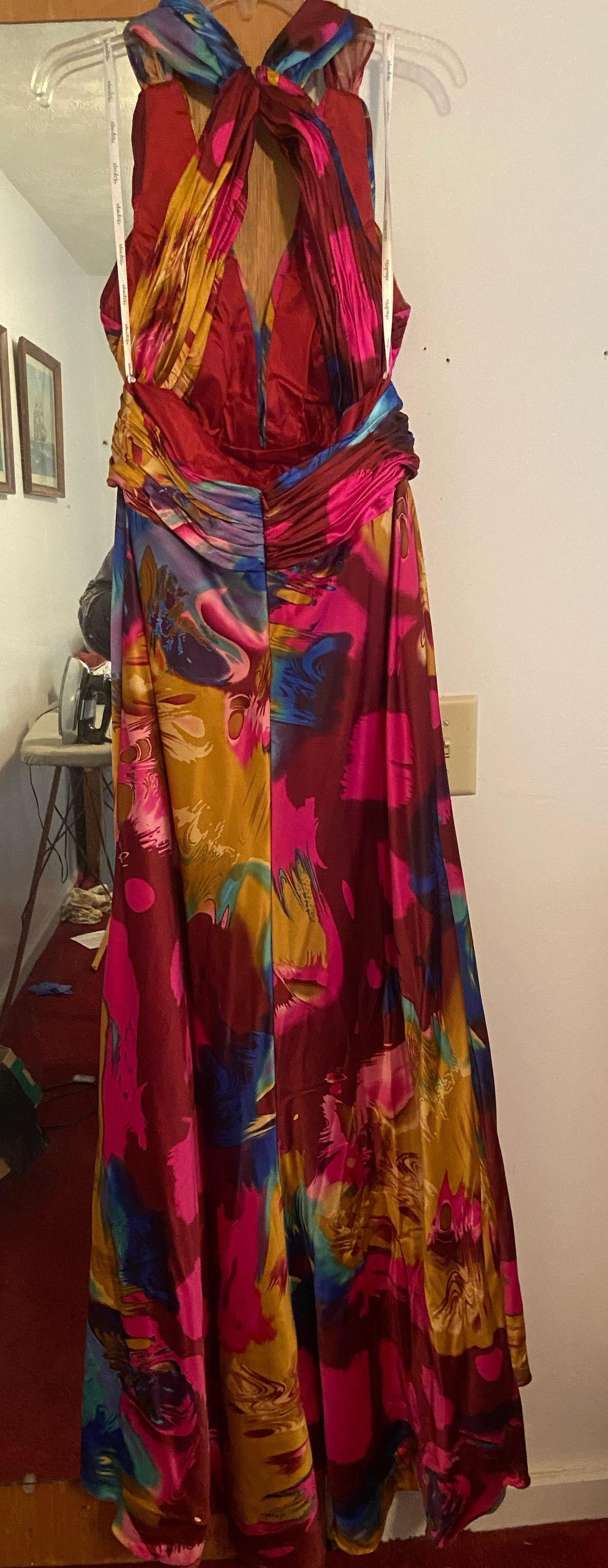 Size 12 Prom Multicolor Floor Length Maxi on Queenly