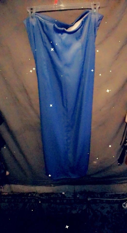 Size 10 Blue Side Slit Dress on Queenly