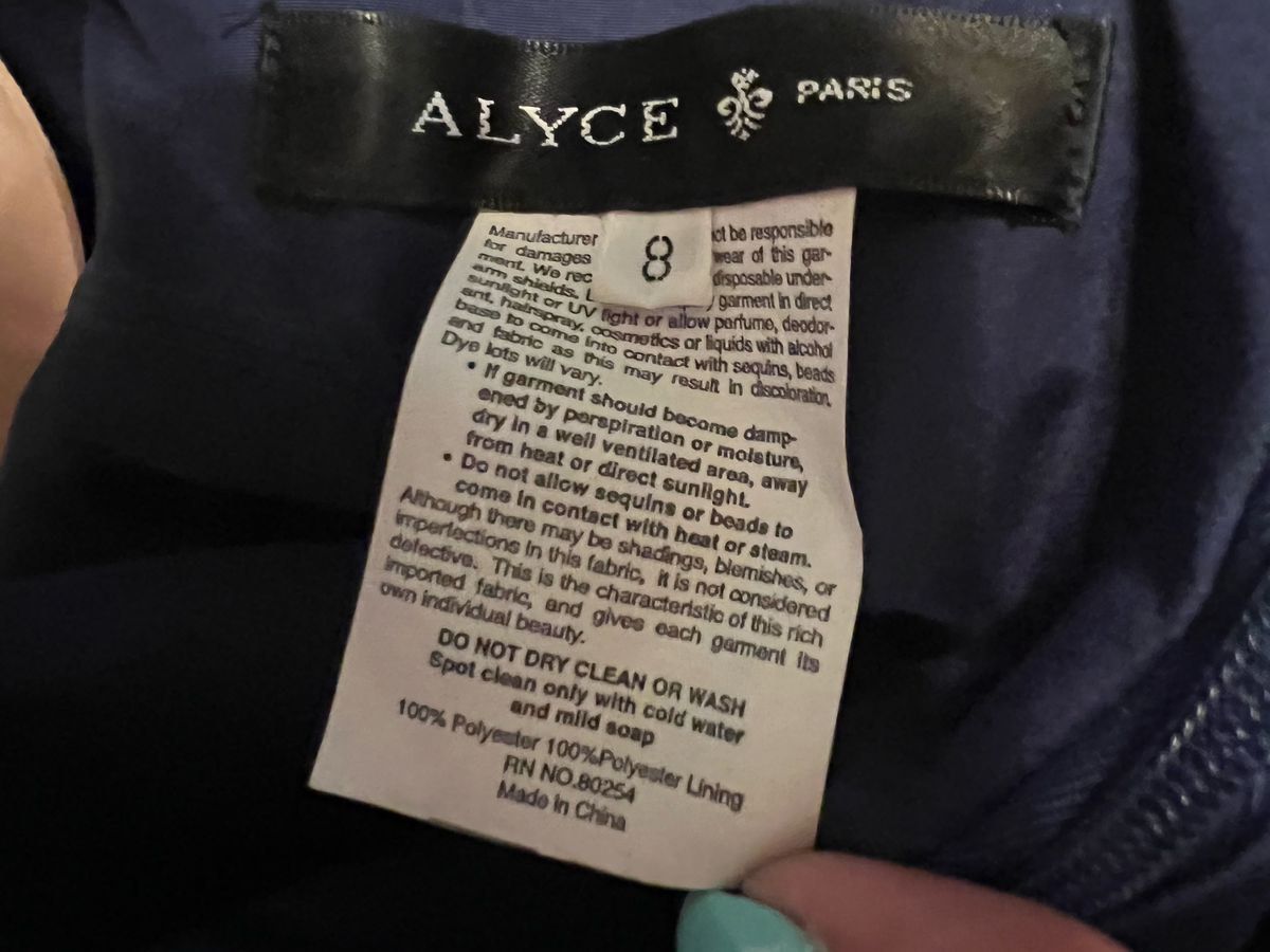Alyce Paris Size 8 Navy Blue Cocktail Dress on Queenly