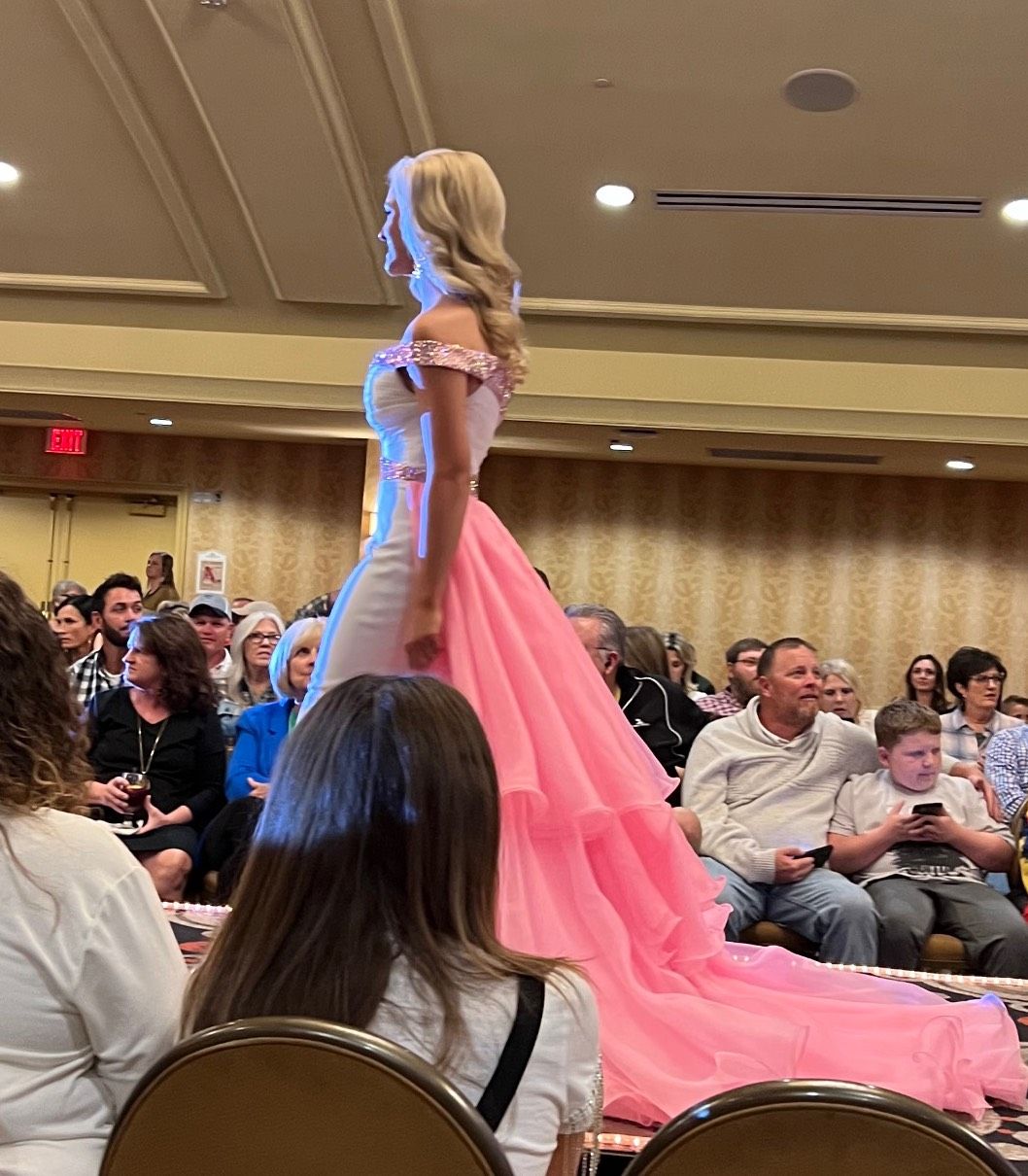 Size 2 Pageant Pink Dress With Train on Queenly