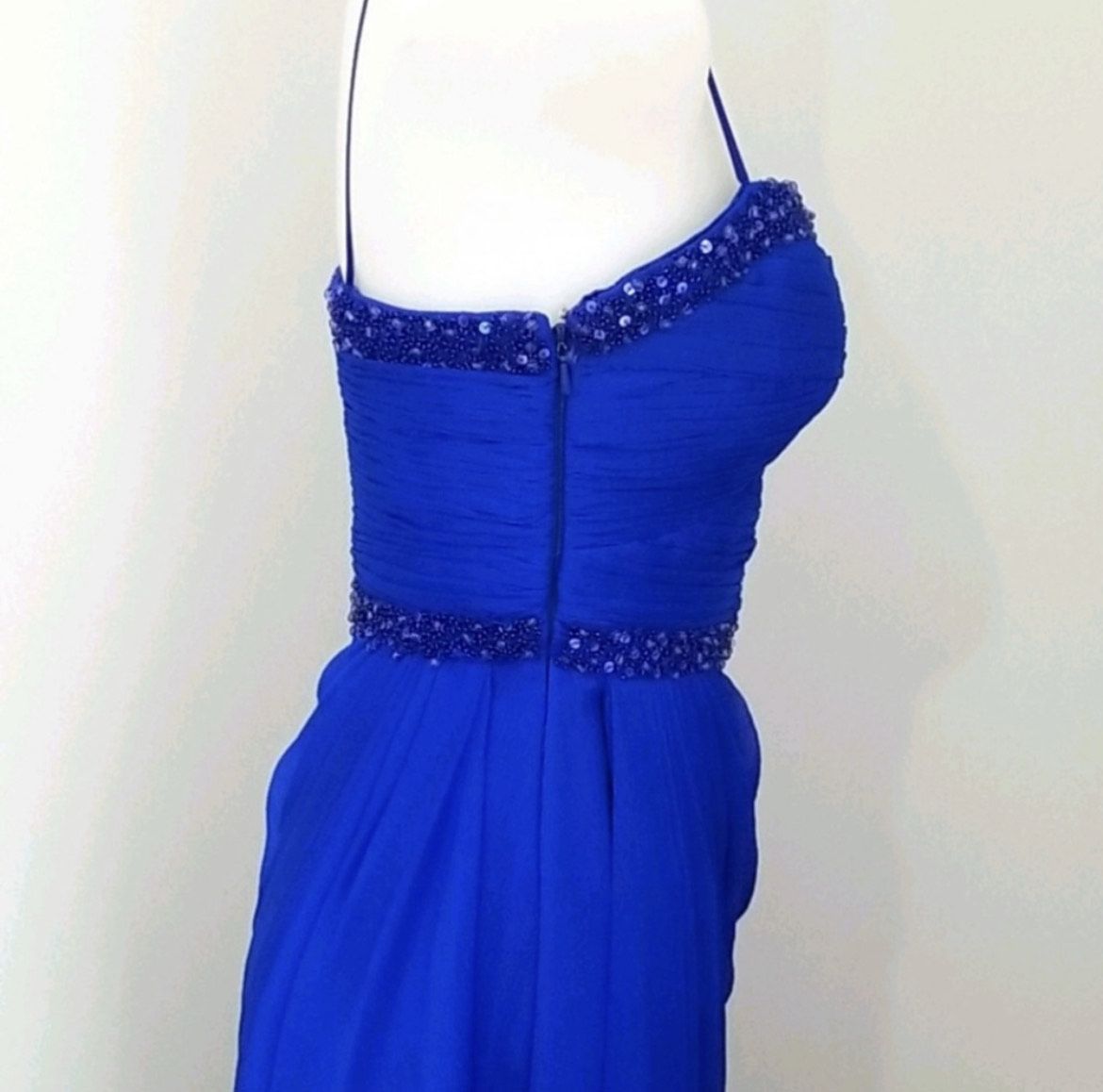 Aidan Mattox Size 10 Prom Blue Floor Length Maxi on Queenly