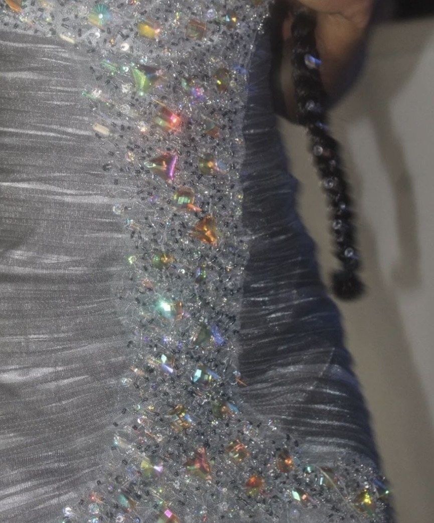 Size 4 Prom Silver Ball Gown on Queenly