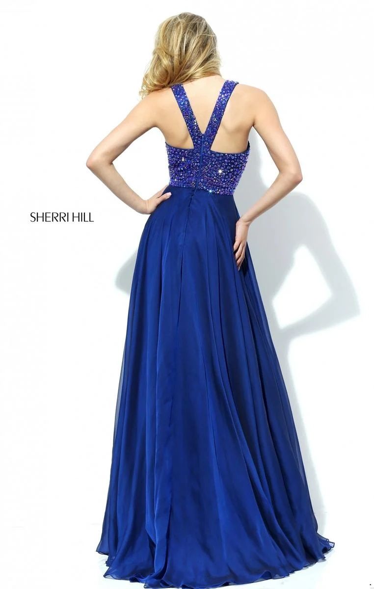 Style 50615 Sherri Hill Size 0 Prom Black Ball Gown on Queenly