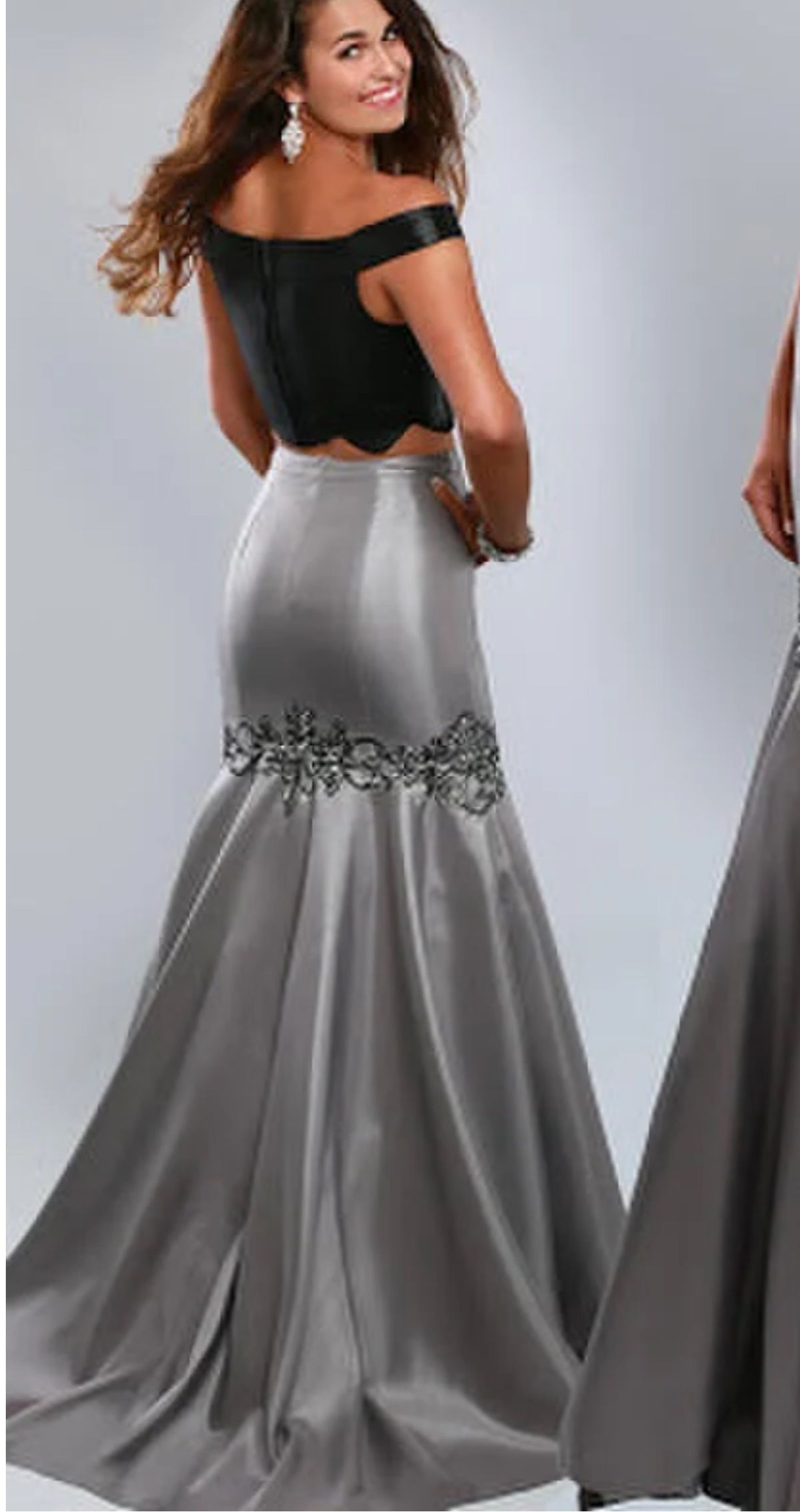 Ritzee Size 10 Prom Black Mermaid Dress on Queenly