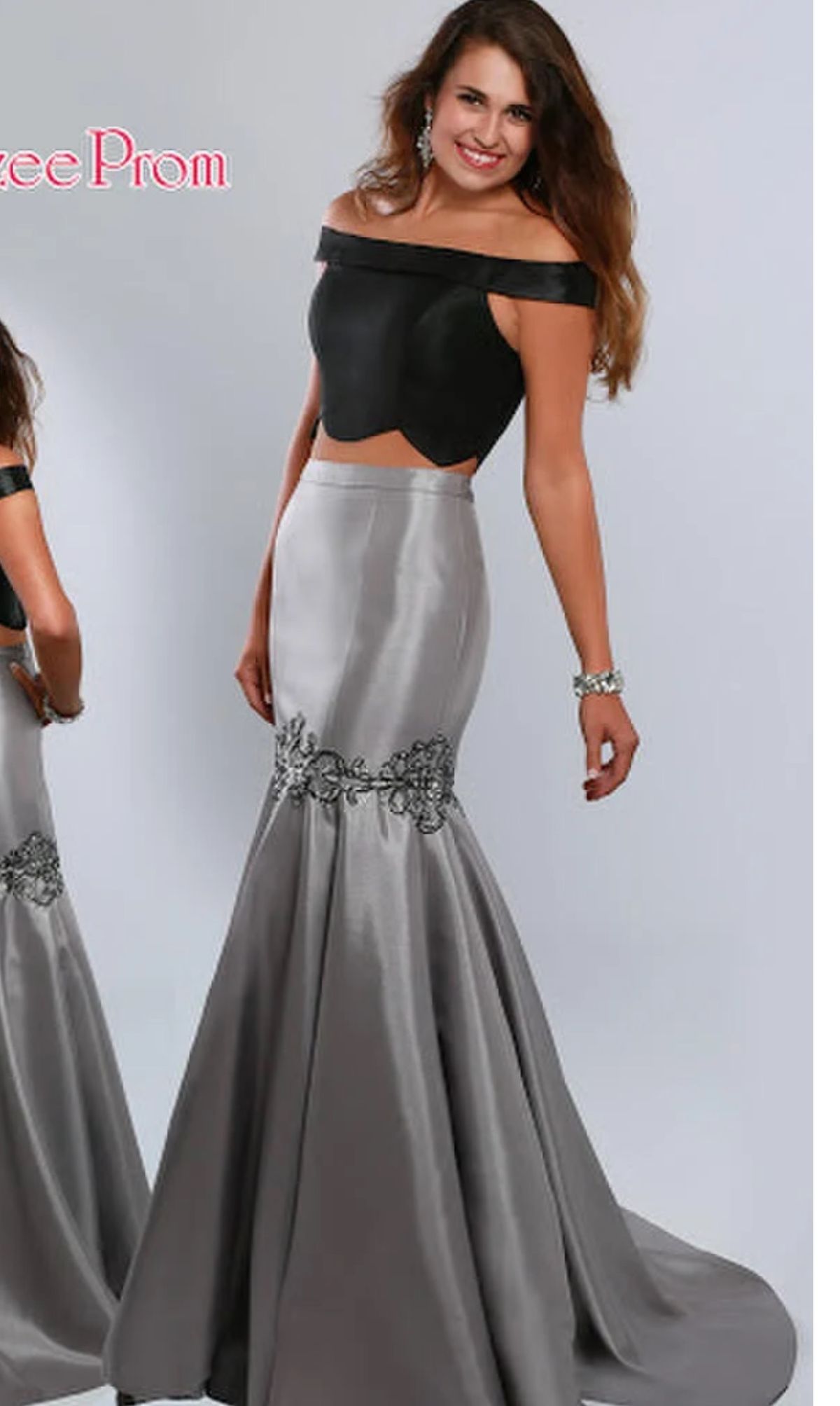 Ritzee Size 10 Prom Black Mermaid Dress on Queenly
