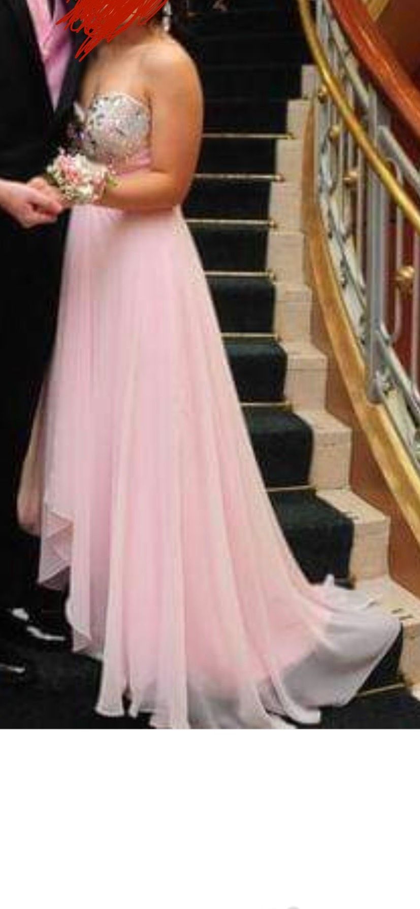 Blush Prom Size 4 Prom Pink Dress With Train on Queenly