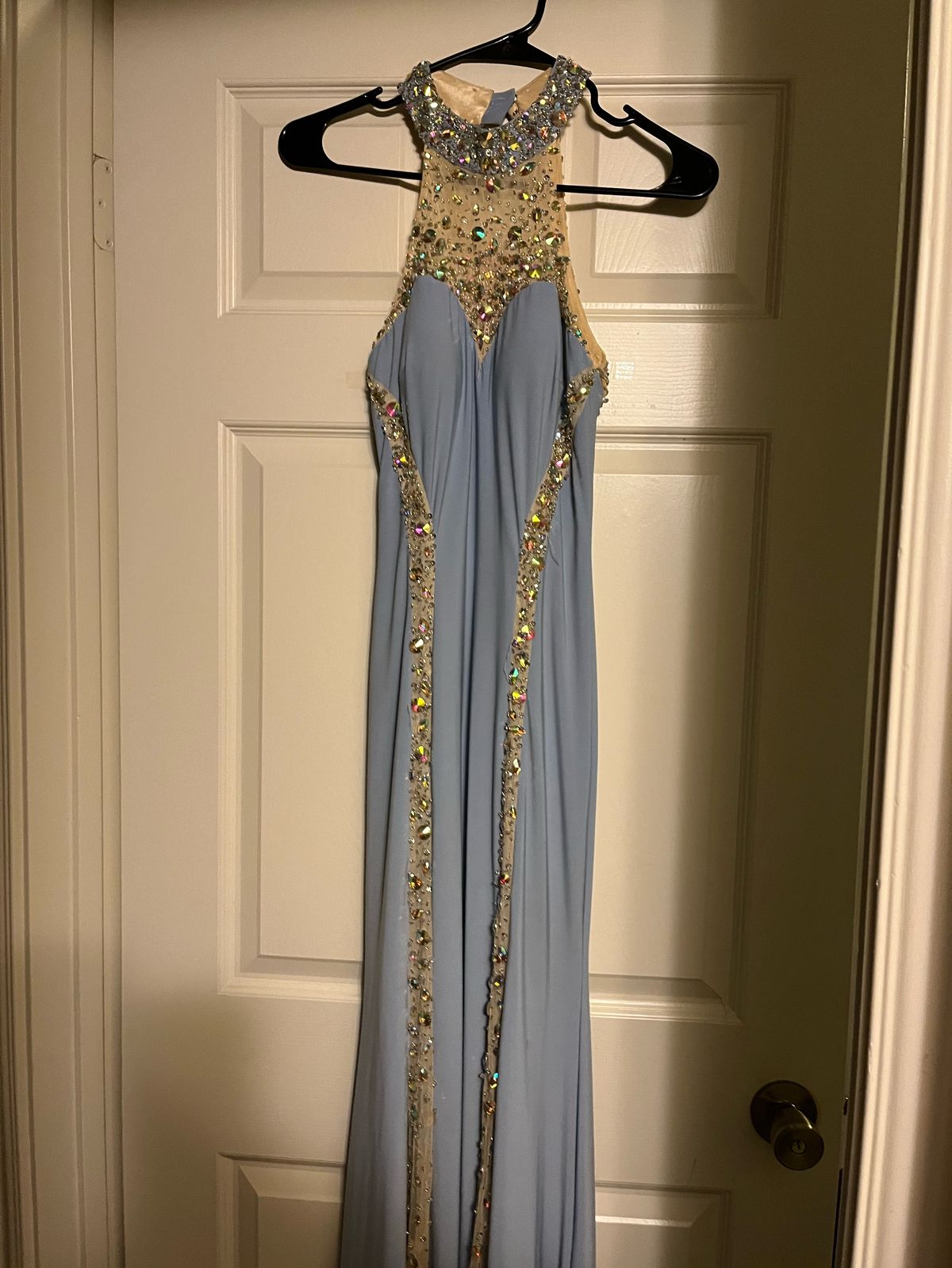 Size 2 Prom Blue Floor Length Maxi on Queenly
