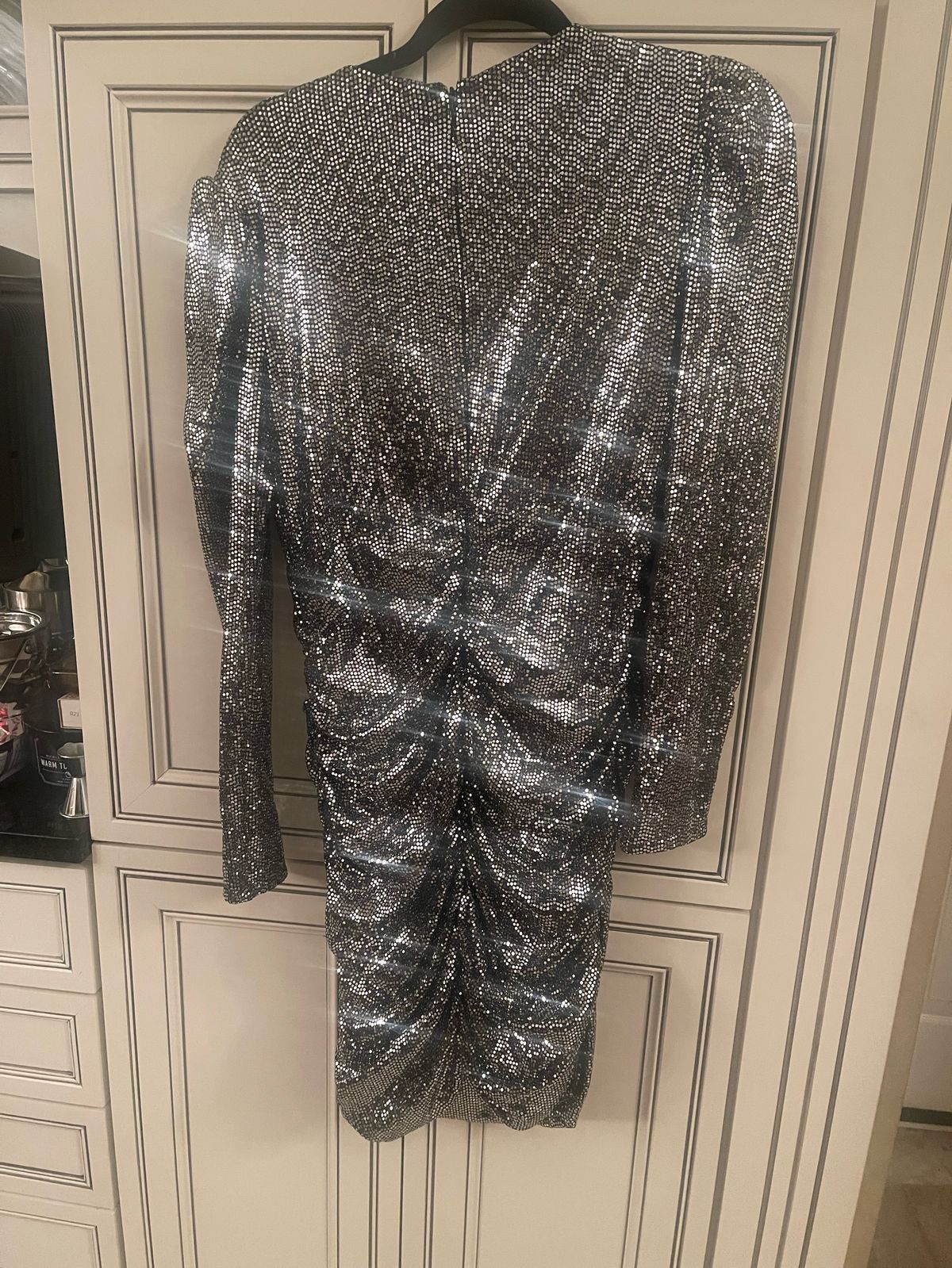 BCBG Size 14 Wedding Guest Silver Cocktail Dress on Queenly