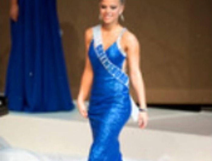 Size 2 Prom Sequined Royal Blue Floor Length Maxi on Queenly