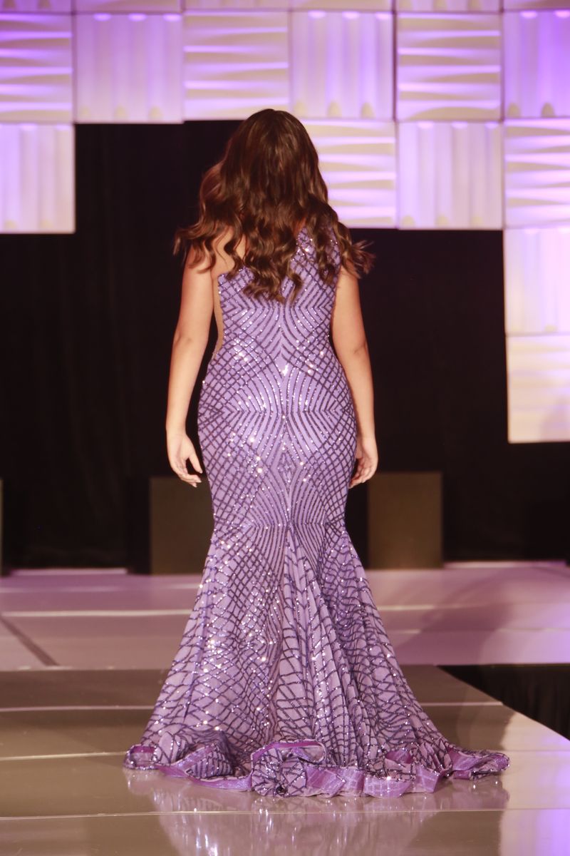 Ashley Lauren Size 6 Prom Purple Mermaid Dress on Queenly