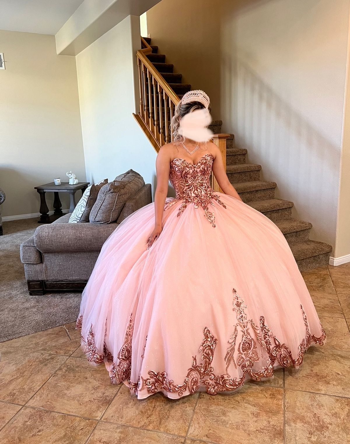 MoriLee Size 2 Strapless Pink Ball Gown on Queenly