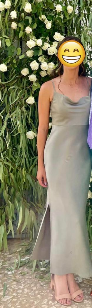 BHLDN Size 2 Bridesmaid Satin Green Cocktail Dress on Queenly