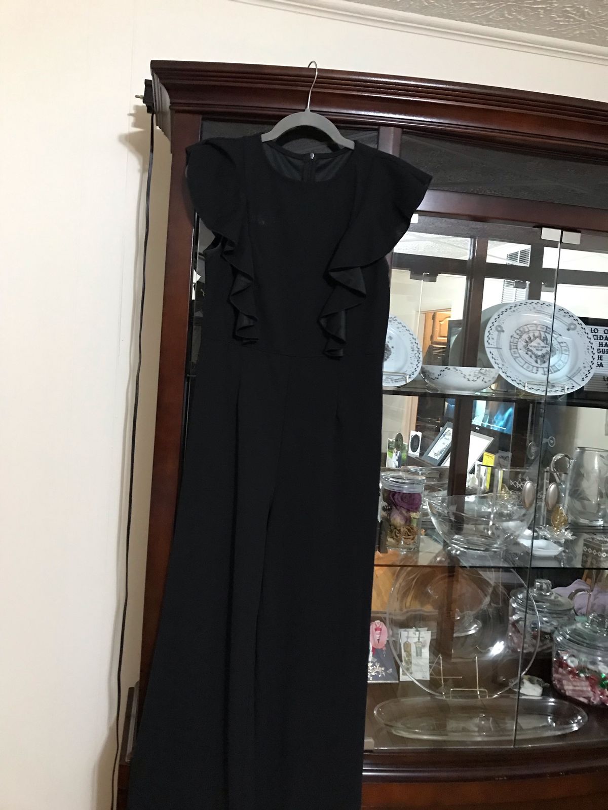 Size 6 Prom Black Formal Jumpsuit on Queenly