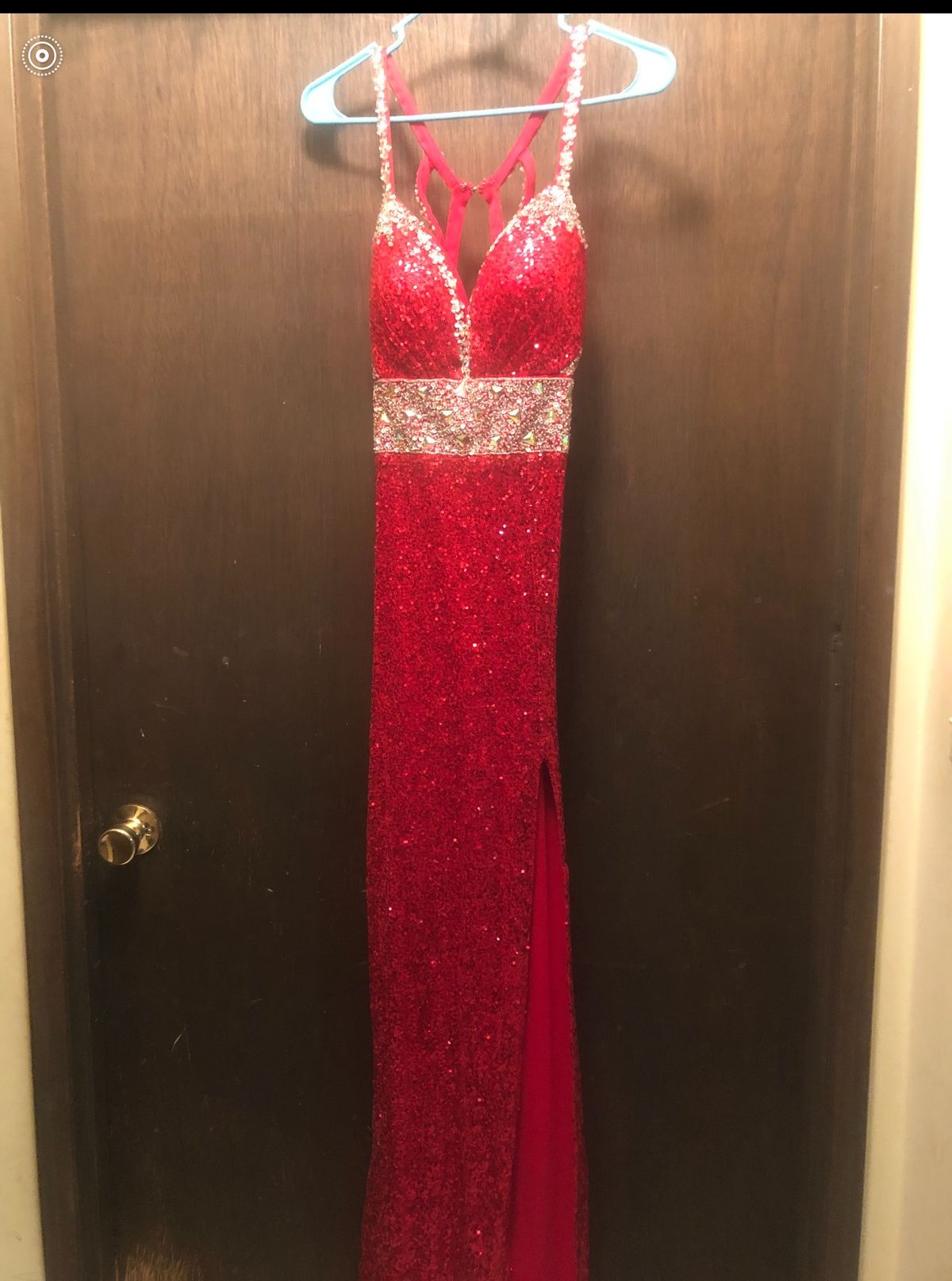 Size 8 Prom Red Floor Length Maxi on Queenly