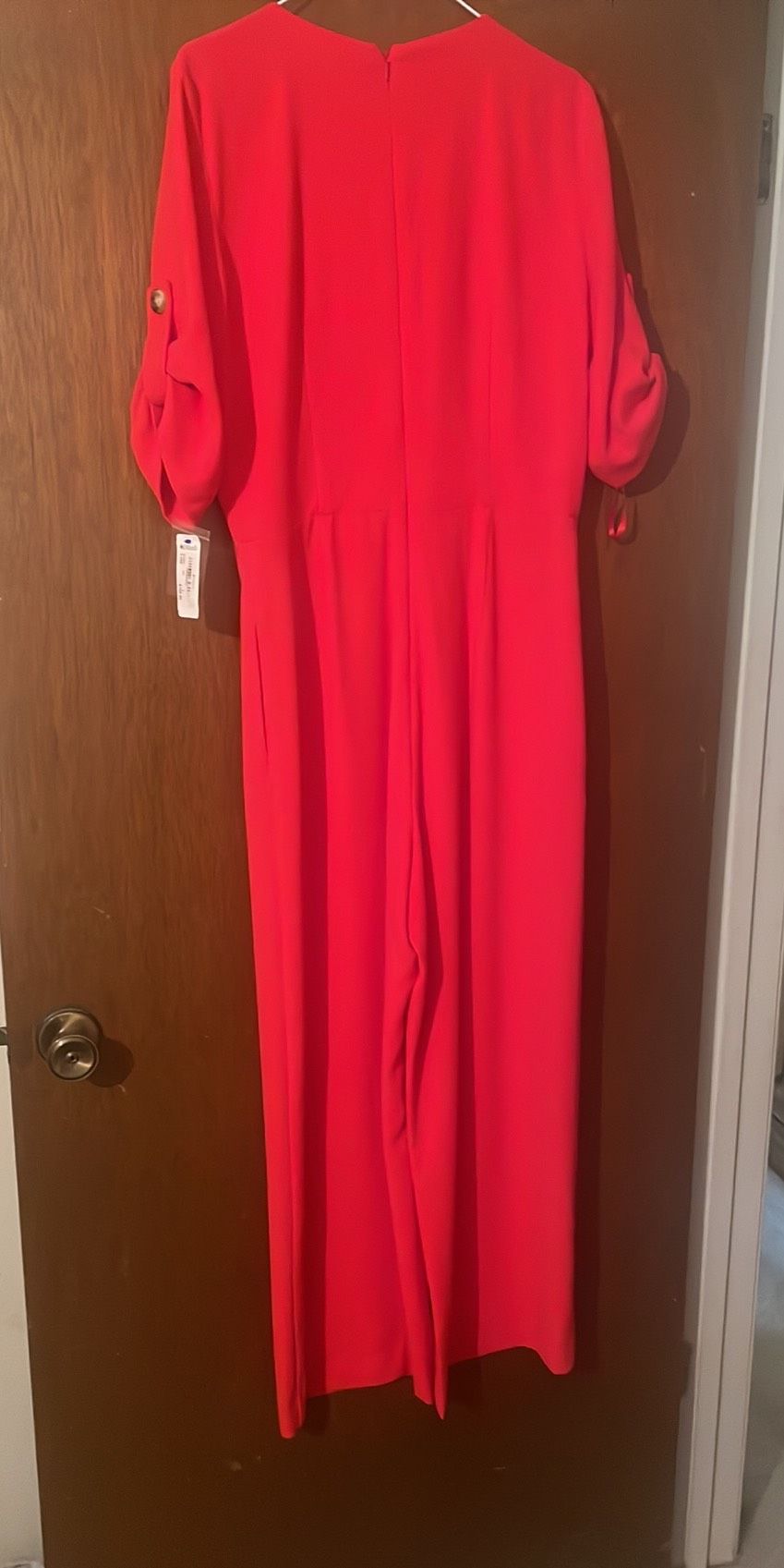 Gianni Bini Size 8 Wedding Guest Red Formal Jumpsuit on Queenly