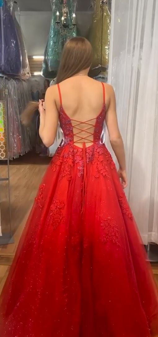 Amarra Size 0 Prom Red Ball Gown on Queenly