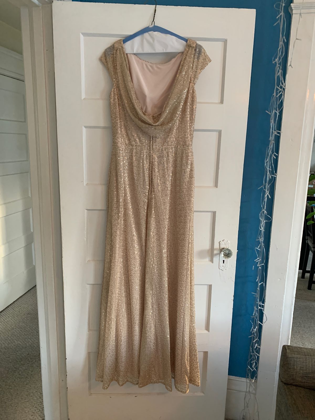 Kennedy Blue Size 8 Bridesmaid Gold Floor Length Maxi on Queenly