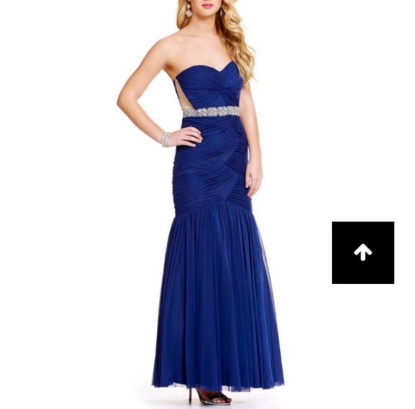 Jodi Kristopher Girls Size 5 Prom Blue Mermaid Dress on Queenly