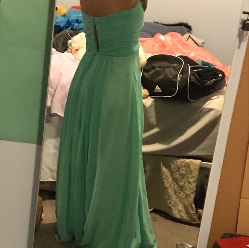 Size S Prom Green Floor Length Maxi on Queenly