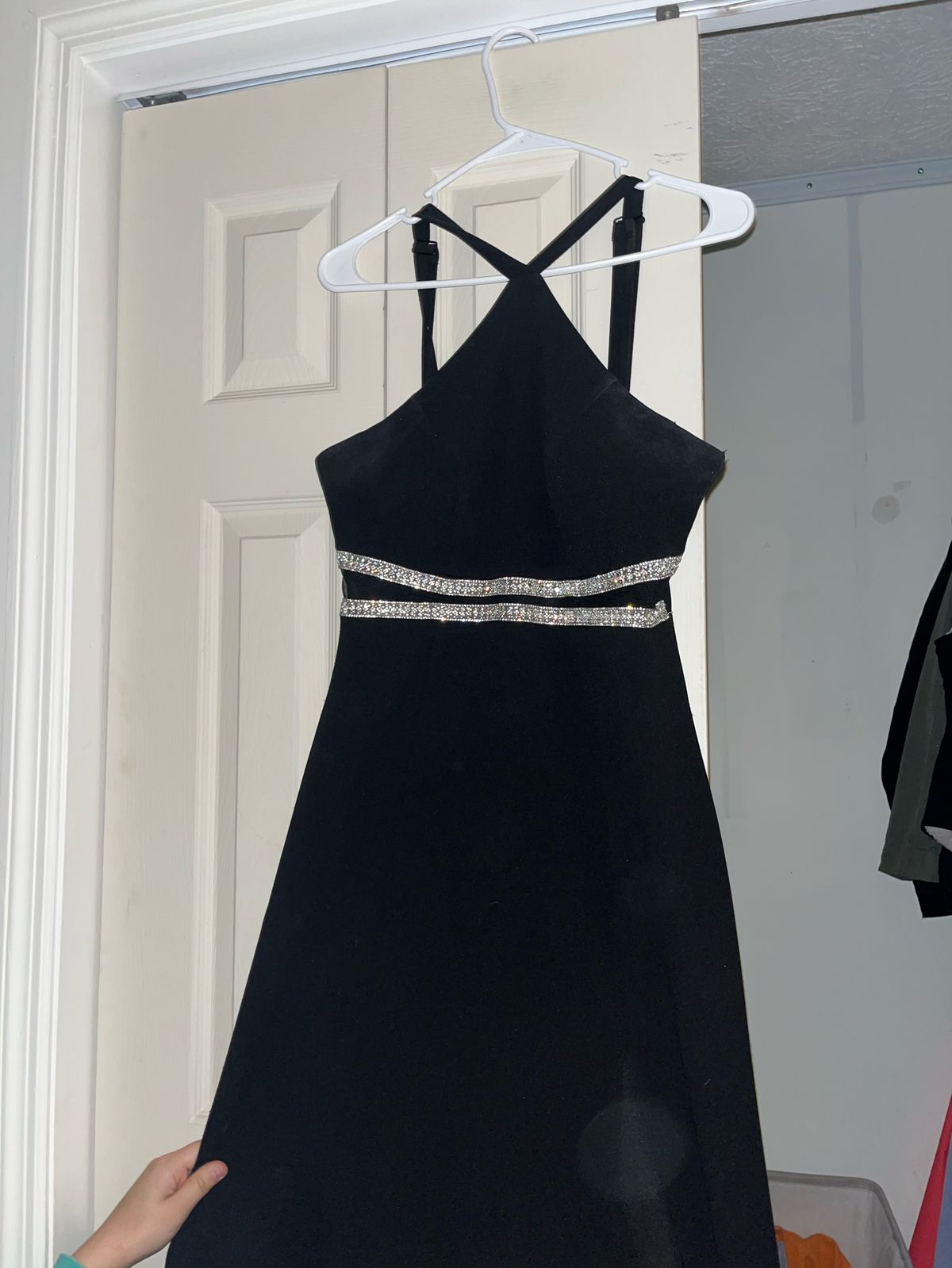 my michelle Size 8 Prom Black Side Slit Dress on Queenly