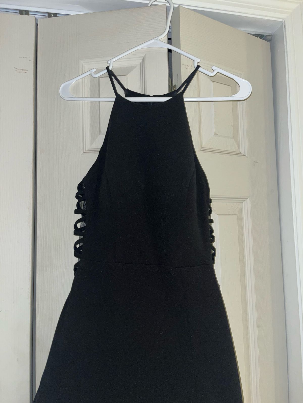 b smart Size 4 Prom Black Side Slit Dress on Queenly