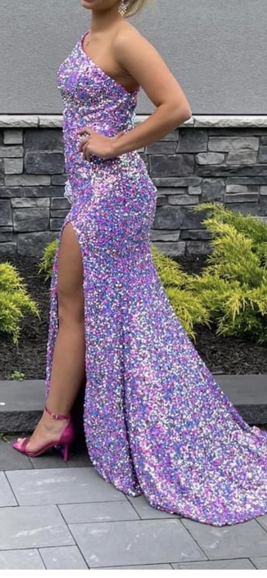 MoriLee Size 6 Multicolor Side Slit Dress on Queenly