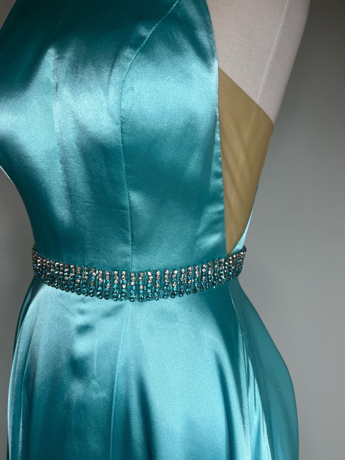 Sherri Hill Size 00 Blue Side Slit Dress on Queenly