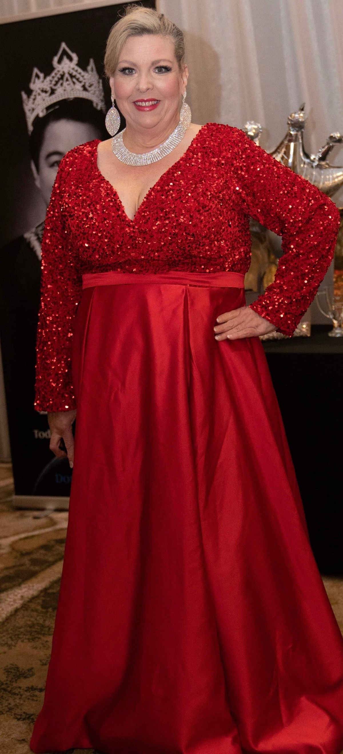 formal plus size red dresses