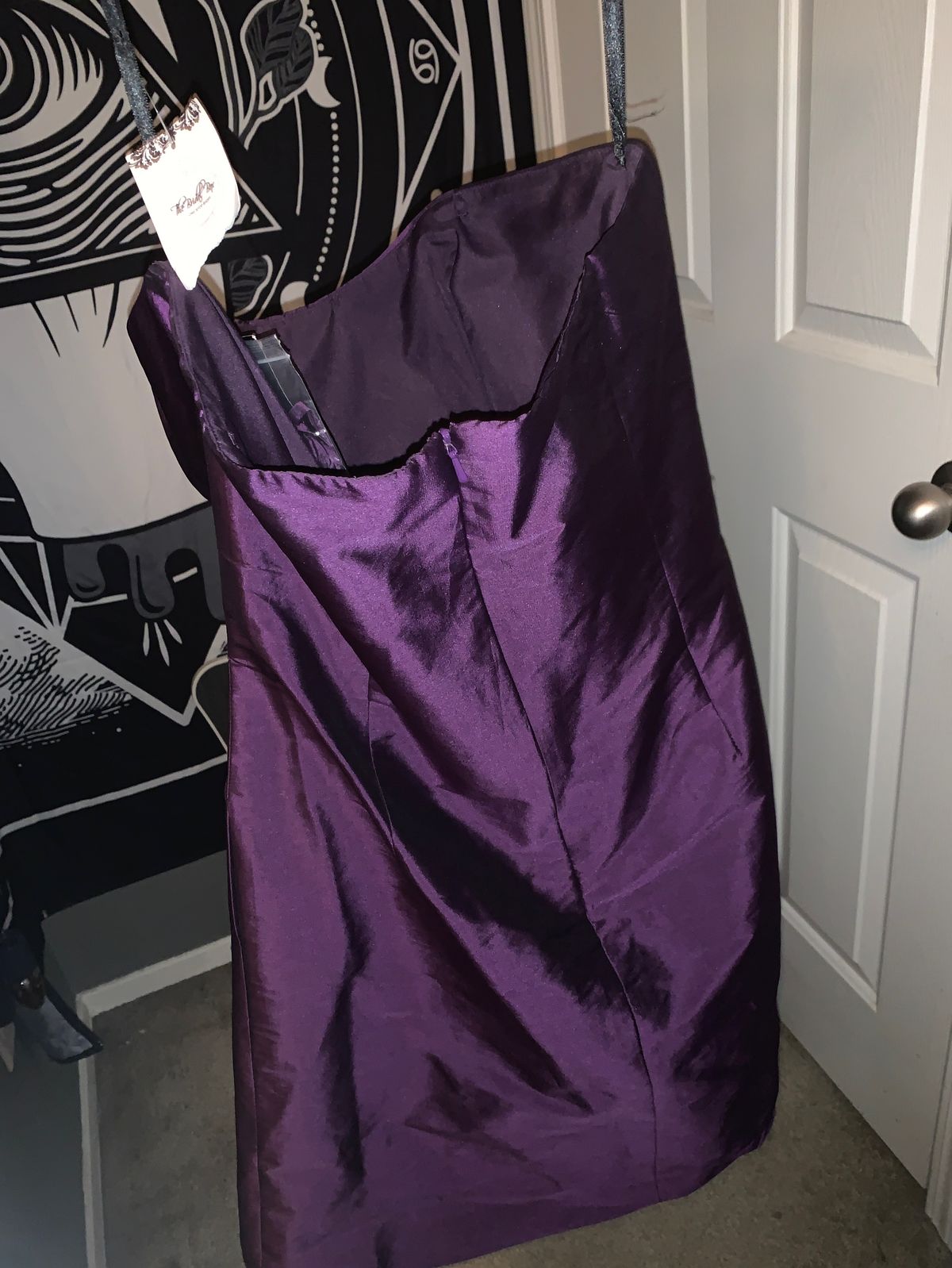 Size 12 Homecoming Strapless Purple Cocktail Dress on Queenly