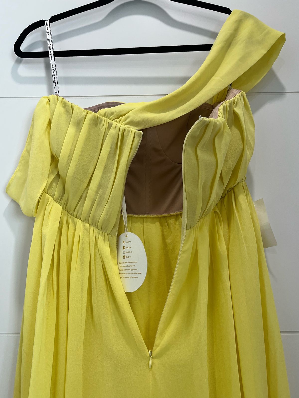 Miss Circle New York Size 2 Pageant Yellow Side Slit Dress on Queenly