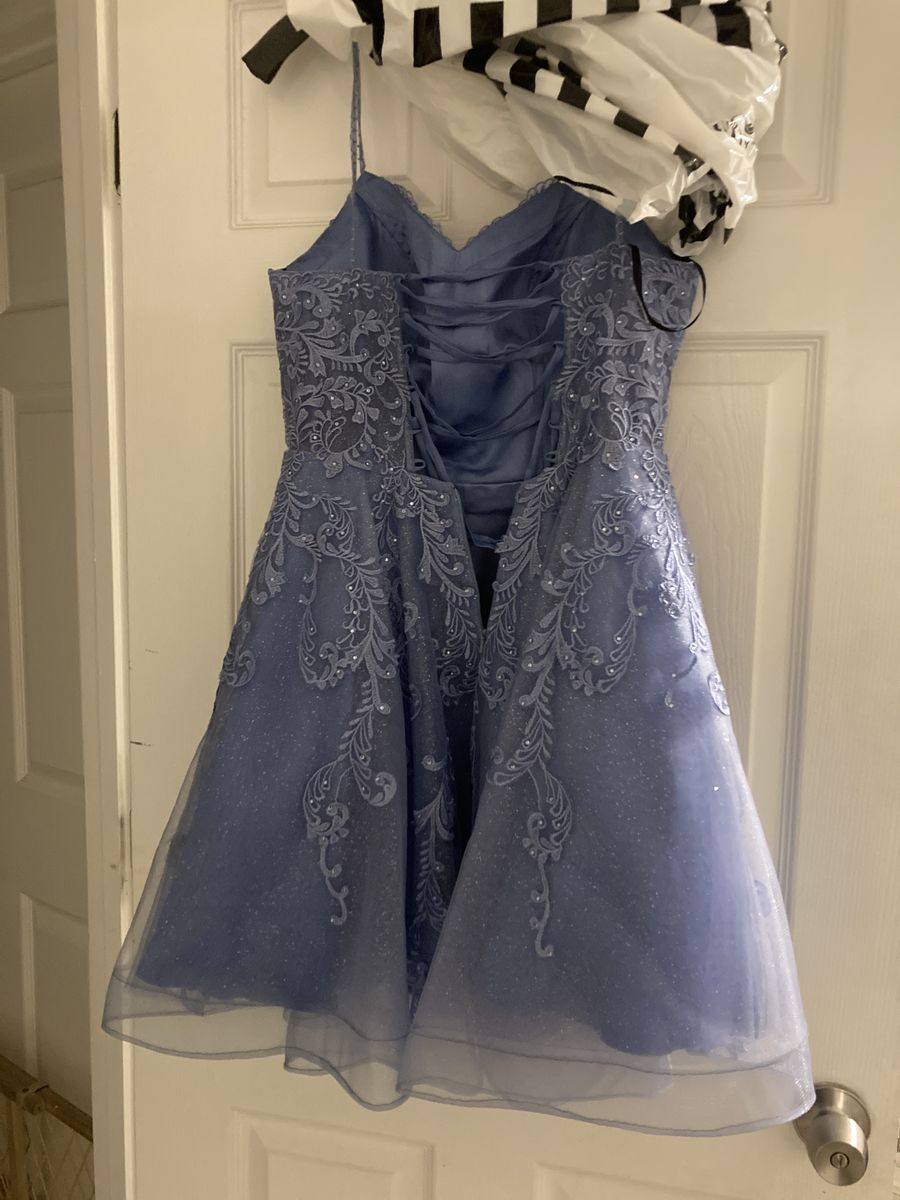 Alyce Size 4 Light Blue Ball Gown on Queenly