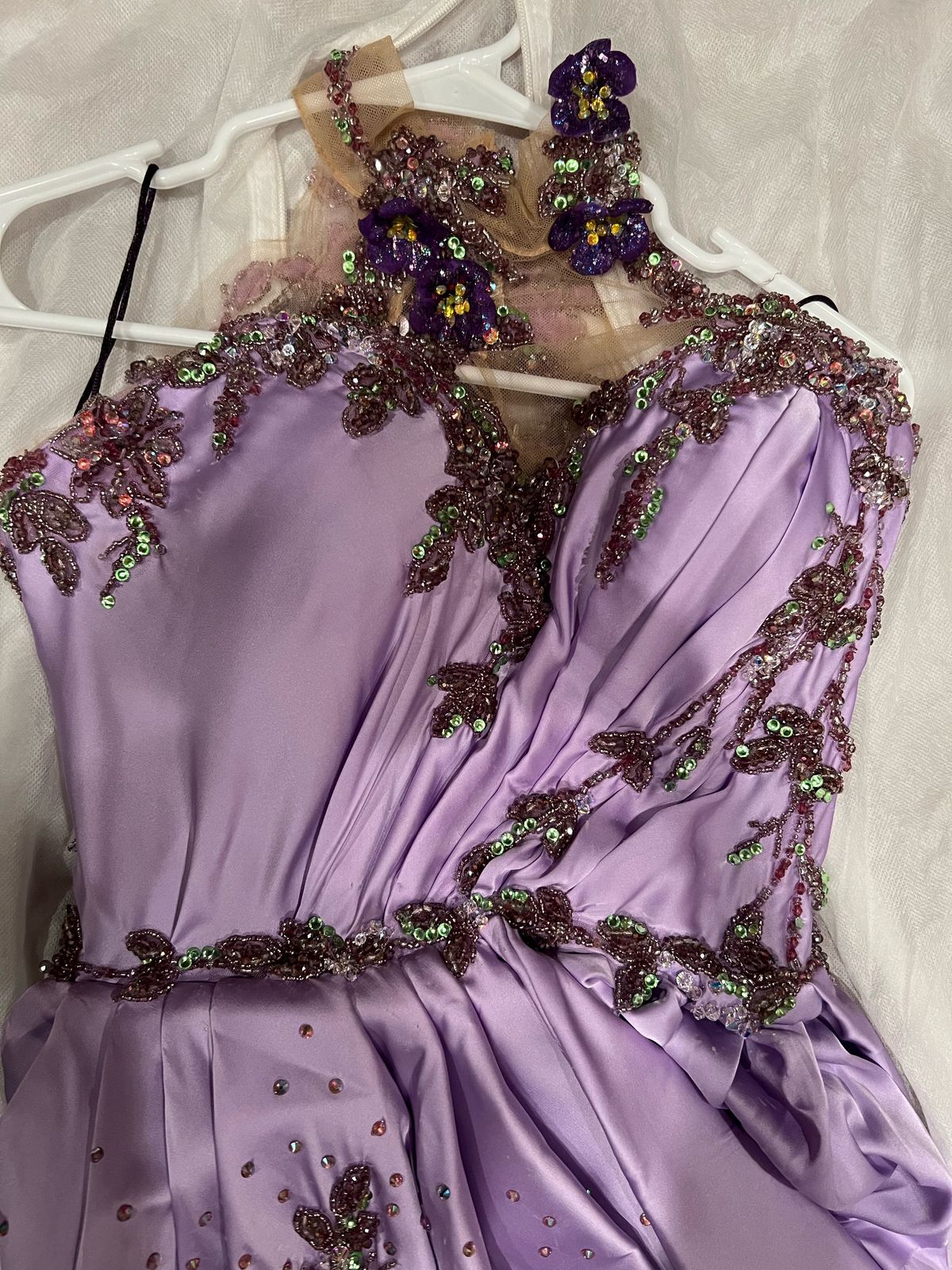 Size 0 Pageant Purple Dress With Train on Queenly