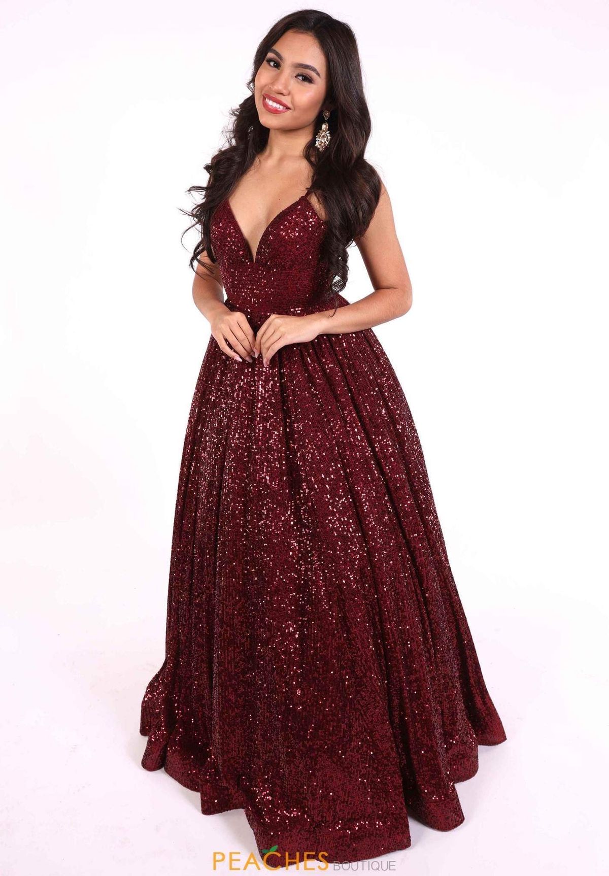 Sherri Hill Plus Size 16 Prom Plunge Burgundy Red A-line Dress on Queenly