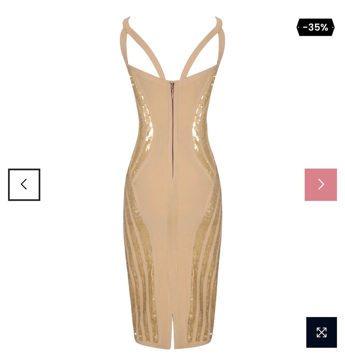 Size 6 Prom Nude Cocktail Dress on Queenly