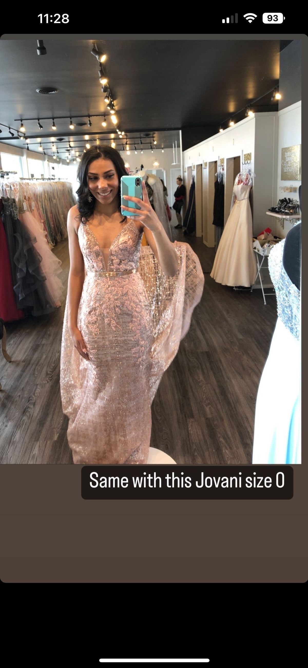 Jovani Size 0 Pageant Pink Mermaid Dress on Queenly